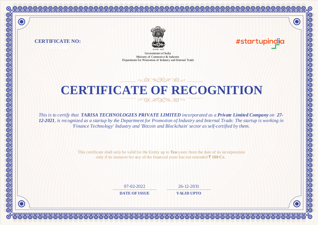 DPIIT recognition